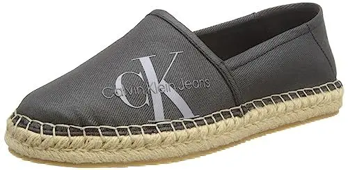 Produktbild: Calvin Klein Jeans Damen Espadrilles Stoffschuhe, Grau (Black/Lavender Aura), 40 EU