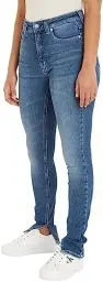Produktbild: Calvin Klein Jeans Damen Jeans High Rise Ankle Skinny Fit, Blau (Denim Dark), 24W / 30L