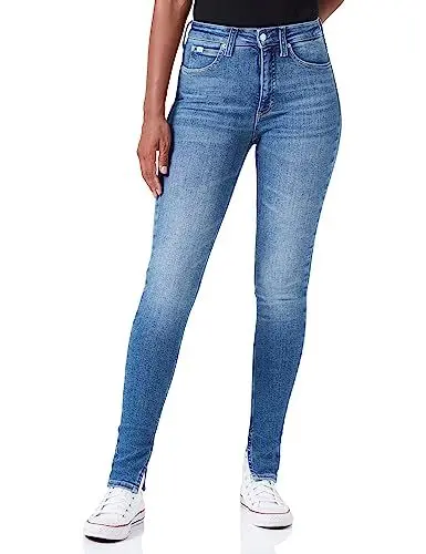 Produktbild: Calvin Klein Jeans Damen Jeans High Rise Ankle Skinny Fit, Blau (Denim Light), 32W