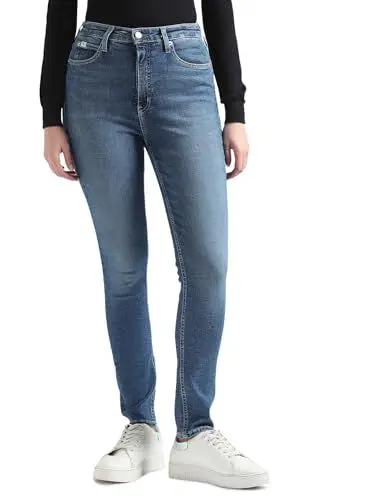 Produktbild: Calvin Klein Jeans Damen Jeans High Rise Skinny Fit, Blau (Denim Medium), 29W / 30L