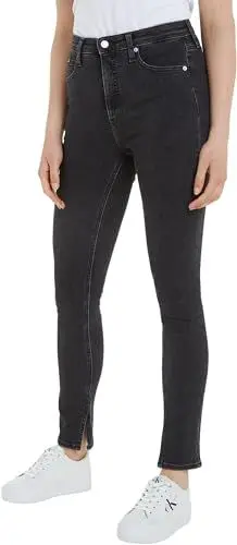 Produktbild: Calvin Klein Jeans Damen Jeans High Rise Skinny Fit, Schwarz (Denim Black), 28W / 32L