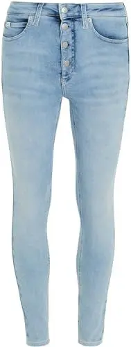 Produktbild: Calvin Klein Jeans Damen Jeans High Rise Super Skinny Ankle Skinny Fit, Blau (Denim Light), 28W