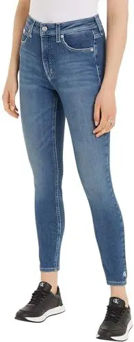 Produktbild: Calvin Klein Jeans Damen Jeans High Rise Super Skinny Ankle Skinny Fit, Blau (Denim Medium), 30W