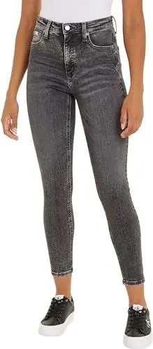 Produktbild: Calvin Klein Jeans Damen Jeans High Rise Super Skinny Ankle Super Skinny Fit, Grau (Denim Grey), 25W