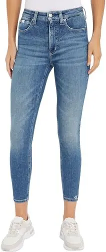 Produktbild: Calvin Klein Jeans Damen Jeans Hose High Rise Ankle Skinny Fit, Blau (Denim Medium), 24W