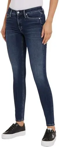 Produktbild: Calvin Klein Jeans Damen Jeans Mid Rise Skinny Fit, Blau (Denim Dark), 31W / 34L
