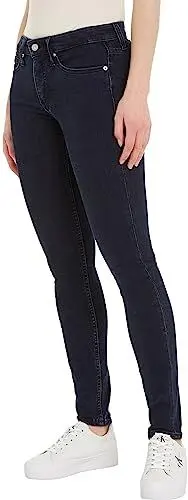 Produktbild: Calvin Klein Jeans Damen Jeans Mid Rise Skinny Fit, Blau (Denim Dark), 28W / 32L