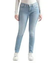 Produktbild: Calvin Klein Jeans Damen Jeans Mid Rise Skinny Fit, Blau (Denim Light), 26W / 32L