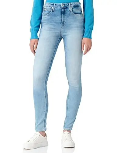 Produktbild: Calvin Klein Jeans MID RISE SKINNY Hosen Damen, Denim (Denim Light), 28W / 32L