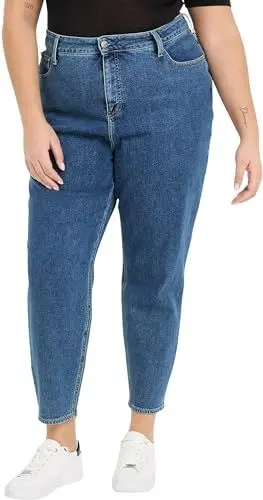 Produktbild: Calvin Klein Jeans Damen Jeans Mom Fit, Blau (Denim Medium), 44W