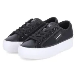 Produktbild: Calvin Klein Jeans Damen Sneaker Bold Vulcanized Flatform Low T Plateau, Mehrfarbig (Black/Bright White), 37 EU
