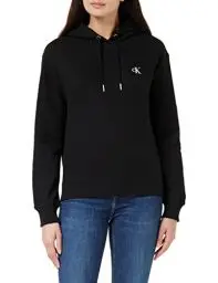 Produktbild: Calvin Klein Jeans CK EMBROIDERY HOODIE Andere schwere Strickwaren Damen, Schwarz (Ck Black), M