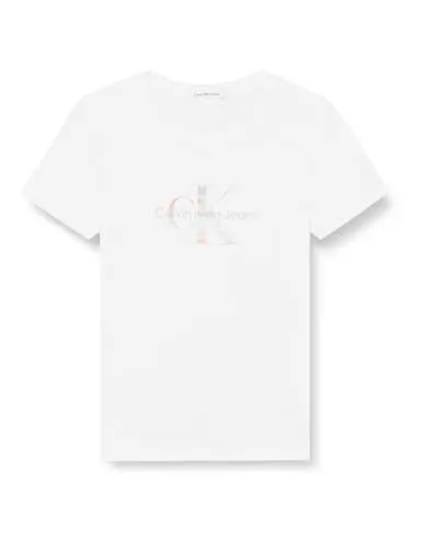 Produktbild: Calvin Klein Jeans Damen T-Shirt Kleid aus Baumwolle, Weiß (Bright White), 6XL