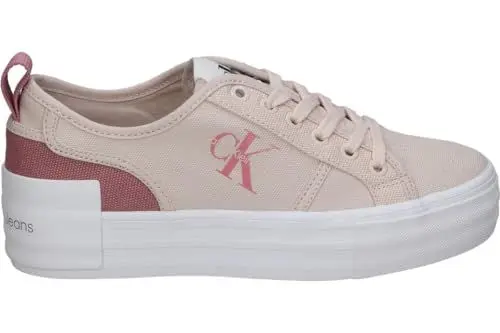 Produktbild: Calvin Klein Jeans Damen Vulcanized Sneaker Bold Low mit Plateau, Mehrfarbig (Whisper Pink/Ash Rose), 40