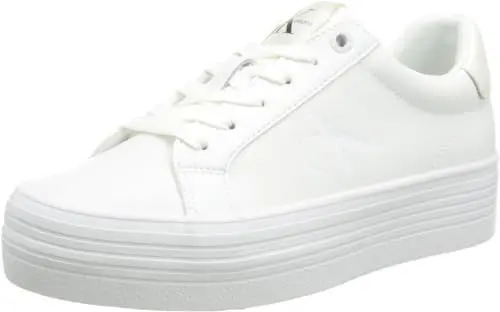 Produktbild: Calvin Klein Jeans Damen Vulcanized Sneaker Bold Vulc Flat Laceup Schuhe, Weiß (Bright White/Creamy White), 40