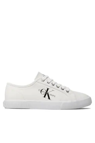 Produktbild: Calvin Klein Jeans Damen Vulcanized Sneaker Essential Vulcano Monogram Schuhe, Weiß (White), 40