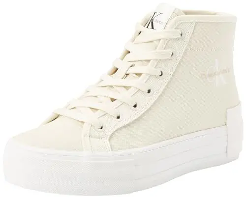 Produktbild: Calvin Klein Jeans Damen Vulcanized Sneaker mit Plateau, Weiß (Creamy White/Eggshell), 39