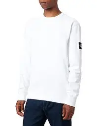Produktbild: Calvin Klein Herren Sweatshirt Badge Crew Neck Rundhalsausschnitt, Weiß (Bright White), L