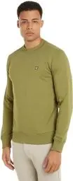 Produktbild: Calvin Klein Jeans Herren Sweatshirt Badge Crew Neck ohne Kapuze, Grün (Dark Juniper), XS