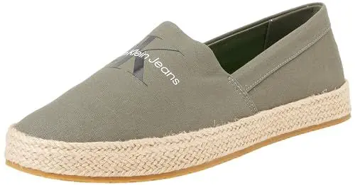 Produktbild: Calvin Klein Jeans Herren Espadrilles Stoffschuhe, Grün (Dusty Olive), 44