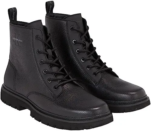 Produktbild: Calvin Klein Jeans Herren Eva MID Laceup Boot LTH YM0YM00751 Stiefel, Schwarz (Triple Black), 44.5 EU