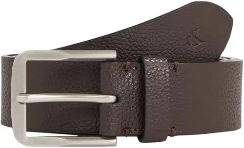 Produktbild: Calvin Klein Jeans Herren Gürtel Classic Flat Belt aus Leder, Braun (Bitter Brown), 85 cm