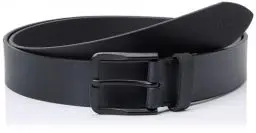 Produktbild: Calvin Klein Jeans Herren Gürtel Classic Flat aus Leder, Schwarz (Black/Black), 105 cm