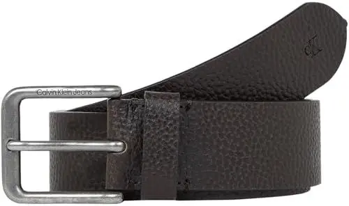 Produktbild: Calvin Klein Jeans Herren Gürtel Classic Leather Belt Eckige Schnalle aus Leder, Braun (Bitter Brown), 120 cm