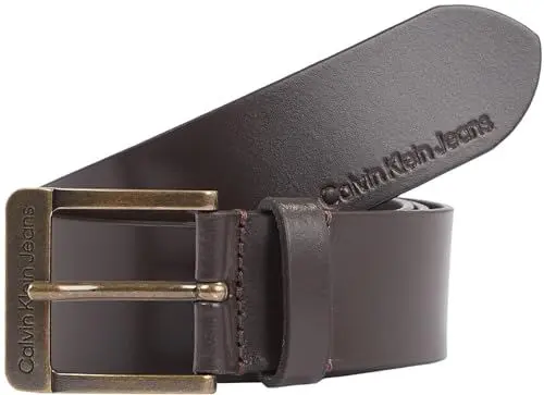Produktbild: Calvin Klein Jeans Herren Gürtel Classic aus Leder, Braun (Bitter Brown), 85 cm