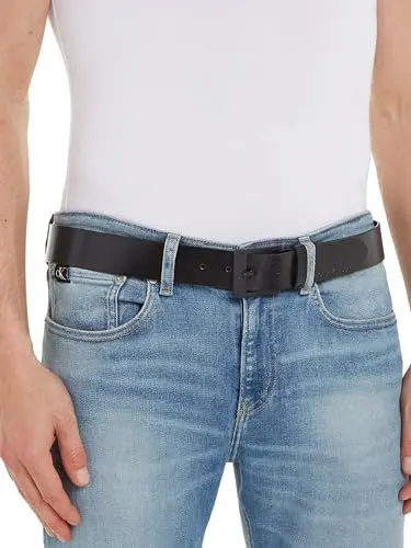 Produktbild: Calvin Klein Jeans Herren Gürtel Classic aus Leder, Schwarz (Black), 85 cm