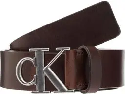 Produktbild: Calvin Klein Jeans Herren Gürtel Round Mono Plaque Leather Belt aus Leder, Braun (Bitter Brown), 130 cm