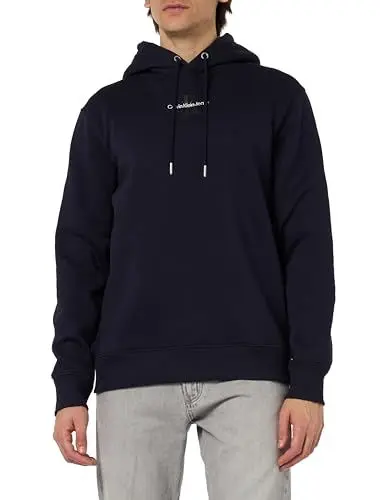 Produktbild: Calvin Klein Jeans Herren Hoodie Monologo mit Kapuze, Blau (Night Sky), S