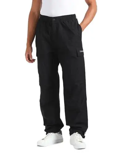 Produktbild: Calvin Klein Jeans Herren Hose Essential Regular Pant Cargo, Schwarz (Ck Black), L