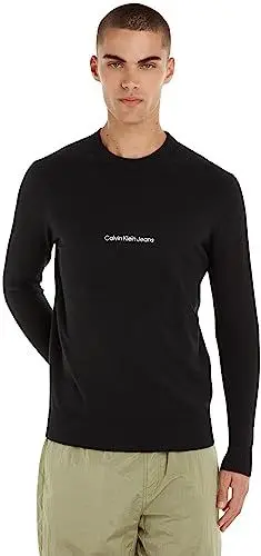 Produktbild: Calvin Klein Jeans Herren INSTITUTIONAL Essential Sweater J30J324328 Pullover, Schwarz (Ck Black), M