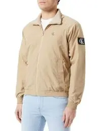 Produktbild: Calvin Klein Jeans Herren Jacke Unpadded Harrington Übergangsjacke, Beige (Travertine), XS