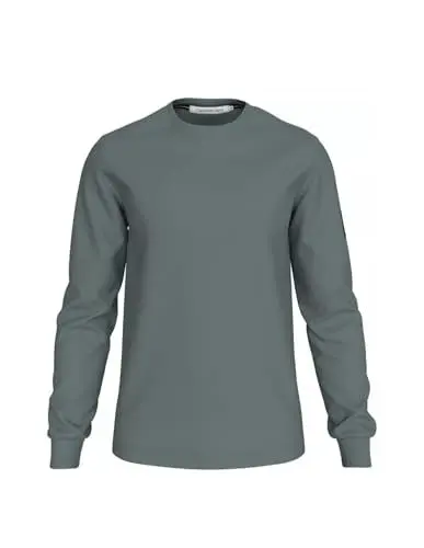 Produktbild: Calvin Klein Jeans Herren Langarmshirt Badge Waffle Basic, Grau (Endless Grey), XXS