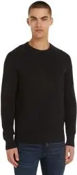Produktbild: Calvin Klein Jeans Herren Pullover Badge Easy Sweater Strickpullover, Schwarz (Ck Black), XL