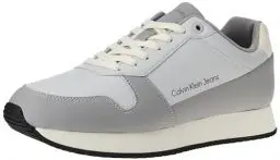 Produktbild: Calvin Klein Jeans Herren Runner Sneaker Retro Runner Low Lth In Sat Schuhe, Grau (Oyster Mushroom/Formal Grey), 44 EU