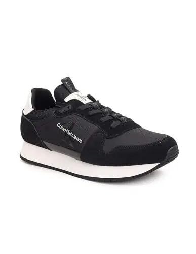 Produktbild: Calvin Klein Jeans Herren Runner Sneaker Sportschuhe, Schwarz (Black/Bright White), 44