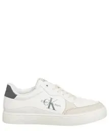 Produktbild: Calvin Klein Jeans Herren Sneaker aus Leder, Weiß (Bright White/Charcoal Grey), 44
