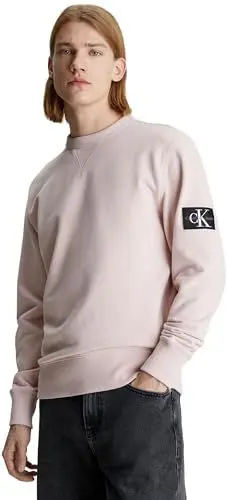 Produktbild: Calvin Klein Herren Sweatshirt Badge Crew Neck Rundhalsausschnitt , Rosa (Sepia Rose) ,XL