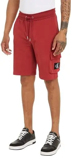 Produktbild: Calvin Klein Jeans Herren Sweatshorts Cargo, Rot (Garnet), XS