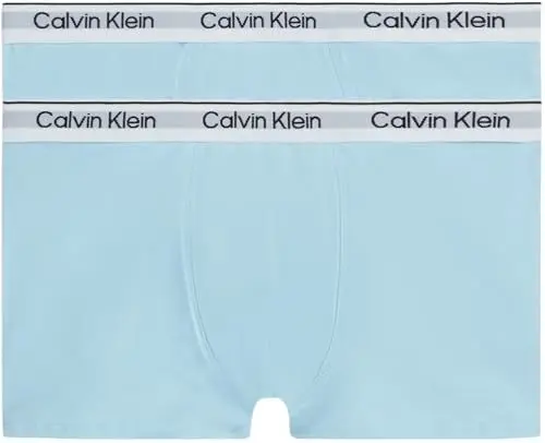 Produktbild: Calvin Klein Jeans Jungen 2er Pack Boxershorts Unterwäsche, Blau (Powdersky/Powdersky), 6-7 Jahre