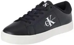 Produktbild: Calvin Klein Herren Cupsole Sneaker Leder, Schwarz (Black/Bright White), 46