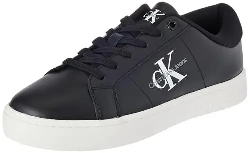 Produktbild: Calvin Klein Herren Cupsole Sneaker Leder, Schwarz (Black/Bright White), 46