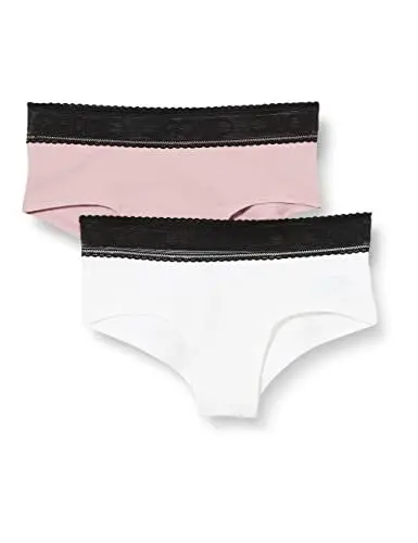 Produktbild: Calvin Klein Mädchen 2Pk Shorty-Lace G80G800573 Boyshorts, Rosa (Blushcheek/Pvhwhite), 14-16 Jahre