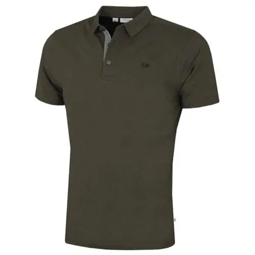 Produktbild: Calvin Klein Mens Prep Campus Golf Polo Shirt - Olive - XL