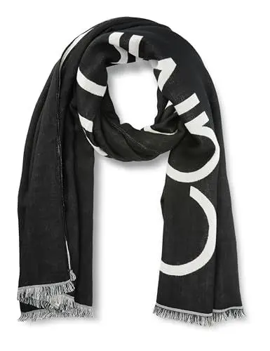 Produktbild: Calvin Klein Logo Vivian Scarf 100X200 Schals, Damen, Schwarz (Ck Black), Os