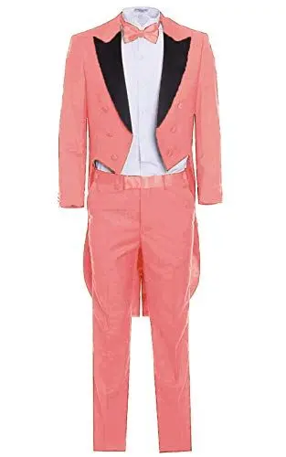 Produktbild: CALVINSUIT Herren Lange Jacke Frack Hochzeitsanzug 2 Stück Bräutigam Smoking Herren Anzüge