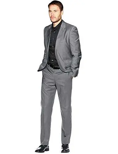 Produktbild: CALVINSUIT Herrenanzug 2-teilig Einreiherjacke Hosenanzug für Business/Hochzeit